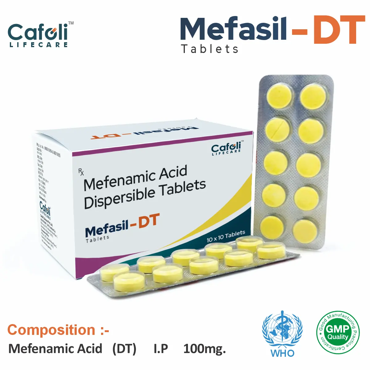 Mefenamic Acid 100mg DT Tablet | Analgesic Segment | Best Price for PCD Pharma Franchise
